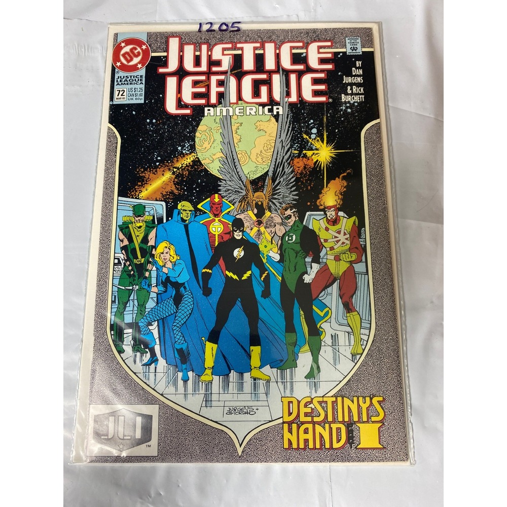 Justice League America 72 DC Comics 1993 Dan Jurgens Destiny's Hand Part II